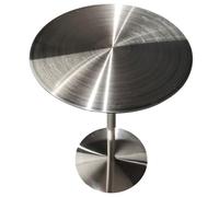 Mesa de Bar Redonda, Mesa de té de Acero Inoxidable con Parte Superior Alta de 50 cm/60 cm, Mesa de Comedor de Cocina con Base Estable, mesas auxiliares para sofá de Sala de Estar Moderna pa