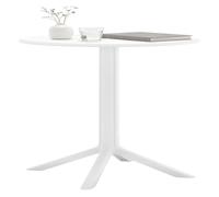 CLP Mesa de Bar Tomas, Resistente Intemperie, Estable, jardín y Exterior, Redonda Ø 60 cm, Altura 107 cm, Polipropileno UV e Invierno | Color Blanco