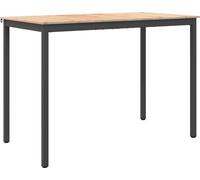 Mesa de bar vidaXL de 150 x 80 x 105 cm, hecha de madera de haya maciza, color natural