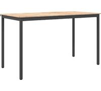 Mesa de bar vidaXL de 180 x 90 x 105 cm, hecha de madera de haya maciza, color natural