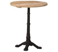 vidaXL Mesa de bistró Ø60x76 cm Madera de mango rugosa Exterior