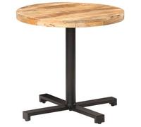 vidaXL Mesa de bistró de madera de mango rugosa en dimensiones 60 x 60 x 75 cm/70 x 70 x 75 cm/Ø 80 x 75 cm y más | estructura resistente ideal para salón dormitorio o estudio