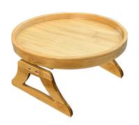 Mesa de brazo de madera para sofá de 25 cm, mesa de clip portátil para sofás anchos, comer, beber, teléfono, aperitivo, libro, portátil, cama, sofá, silla, TV, conveniencia, Zube