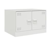 Mesa de café - mesa de centro acero blanco 67x50x44 cm