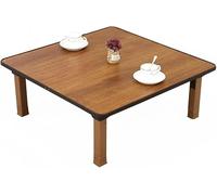Mesa de café plegable japonesa elegante y cuadrada para sentarse en el piso bajo, versátil estudio y escritorio pequeño para dormitorio, ventana de bahía, sala de té, uso doméstico compacto