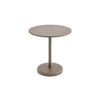 Mesa de Café y Jardín de Acero Lineal 70x73 Gris Topo