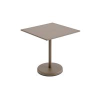 Mesa de Café y Jardín de Acero Lineal 73 x 70 cm Color Topo