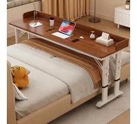 Mesa de cama ajustable en altura, mesita de noche móvil con ruedas bloqueables, mesa de computadora de lactancia para comer y trabajar desde la cama, multifuncional y conveniente