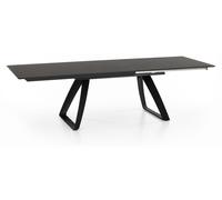 Mesa de cambio de ropa Barret, color gris oscuro, 170/270 x 90 cm, fabricada con HPL sobre MDF y patas de metal pintadas de – Diseño moderno y funcional