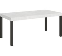 Mesa de cambio de ropa Everyday, 200/304 x 90 cm, madera de fresno en blanco, patas en color antracita