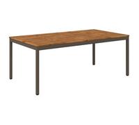 vidaXL Mesa de Cena de jardín Natural y Café 196 x 100,5 x 75 cm