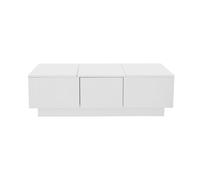 Mesa de centro - 2 cajones y 2 cómodas - de tablero de partículas - blanco