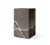Mesa de Centro Alta con Pedestal y Mármol Kendzo Gris.