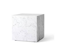 Mesa de Centro con Zócalo , Mármol de Carrara Cúbico
