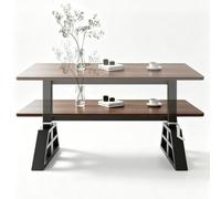 Mesa de Centro de Altura Ajustable 3 En 1 Multifunción Mesa de Salón de Madera Mesas de Café en Estructura Metálica con Almacenamiento Mesas de Comedor Sala de Estar, Oficina A,90*50*49*75cm