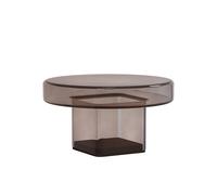Mesa de centro desnuda H30 Ahumado/Cristal