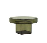 Mesa de centro desnuda H30 Verde botella/Vidrio
