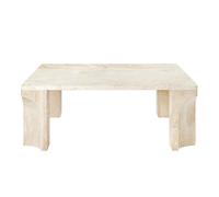 Mesa de Centro Dórica Cuadrada 80 x 80 cm Blanco Neutro