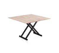 Mesa de centro elevable extensible Katia Black - oak