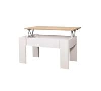 Duérmete Online Mesa de centro elevable Gala Melamina alta calidad Blanco