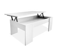 Mesa de Centro Elevable Nyana Home | Mesa Multifuncional con Almacenaje Oculto | Tapa Superior Elevable | Salón Cuarto de Estar | Fácil Apertura | Bisagras Metálicas | Funcional y Versatil