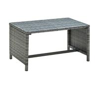Mesa de centro exterior lombarda gris 38x70x40 cm