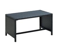 Mesa de centro exterior lombarda negro 38x70x40 cm