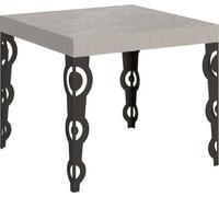 Mesa de centro Karamay Kashmir, con patas de color antracita, de 90/246 x 90 cm
