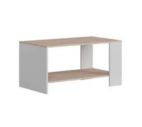 Mesa de centro mira de sala en color roble cambrian y blanco con melamina 90x50x45.6 cm