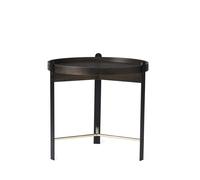 Mesa de Centro Nórdica Cálida Compose Ø50 Ahumada/ Latón/ Negro