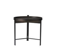 Mesa de Centro Nórdica Cálida Compose Ø50 Roble Ahumado/ Negro