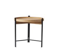 Mesa de Centro Nórdica Cálida Compose Ø50 Roble/ Negro