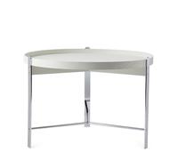 Mesa de Centro Nórdica Cálida Compose Ø70 Cromo Blanco