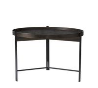 Mesa de Centro Nórdica Cálida Compose Ø70 Roble Ahumado/ Negro