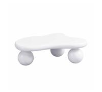 Mesa de centro nube - diseño de patas redondas, estilo moderno con iluminación led - blanco