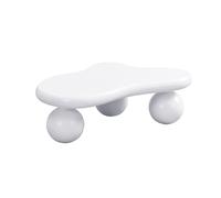 Mesa de centro nube - diseño de patas redondas, estilo moderno con iluminación led - blanco