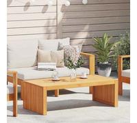 Mesa de centro para jardín de 110x55x35 cm, fabricada en madera de acacia maciza con tablero extraíble, apta para interiores y exteriores