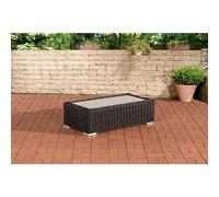 Mesa de centro para jardín o terraza CLP, estilo ratán sintético, modelo Madeira, 110 x 60 cm, color