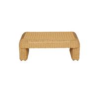 Mesa de centro profesional para exterior en resina de mimbre reciclado beige L100 cm