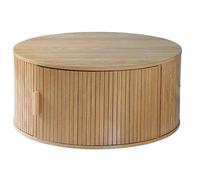 Mesa de centro redonda con espacio de almacenamiento, diámetro 75 cm - ERNEST