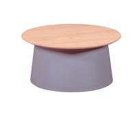 Mesa de centro redonda con tablero de madera de roble - norway