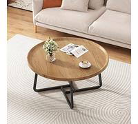 Mesa De Centro Redonda Moderna, Diseño Industrial, Mesa Salon Pequeña, Mesa De Café, Mesa Redonda De Cóctel, Mesita Café Pequeña Para Salón, Dormitorio, Oficina ( Color : Log , Size : 50*50*40cm )