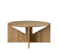 Kristina Dam Studio Mesa de centro Simple XL Ø78 cm Roble con lacado en tono cálido