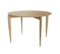 Fritz Hansen Mesa con bandeja Foldable Ø60 cm Oiled oak