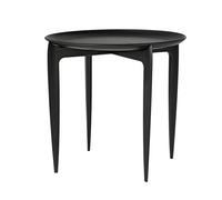 Fritz Hansen Mesa con bandeja Foldable Ø 45 cm negro