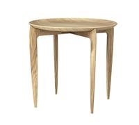 Fritz Hansen Mesa con bandeja Foldable Ø 45 cm Roble