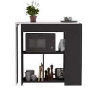 Mesa de cocina alta extensible con estantes lido 40 cm