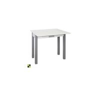 MOMMA HOME Mesa de Cocina - Modelo HENA - Material MDF/Madera - Medidas 80 x 40/80 x 76 cm (Blanco/Metal)