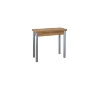 Mesa de cocina rectangular extensible - modelo ribeta - sobre mdf - patas metal plata