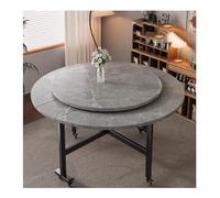 Mesa de cocina redonda con ruedas, mesa de comedor plegable extensible para el hogar, ahorra espacio, color gris, mesa de comedor de 100 cm, perfecta para cocinas pequeñas y zonas de comedor